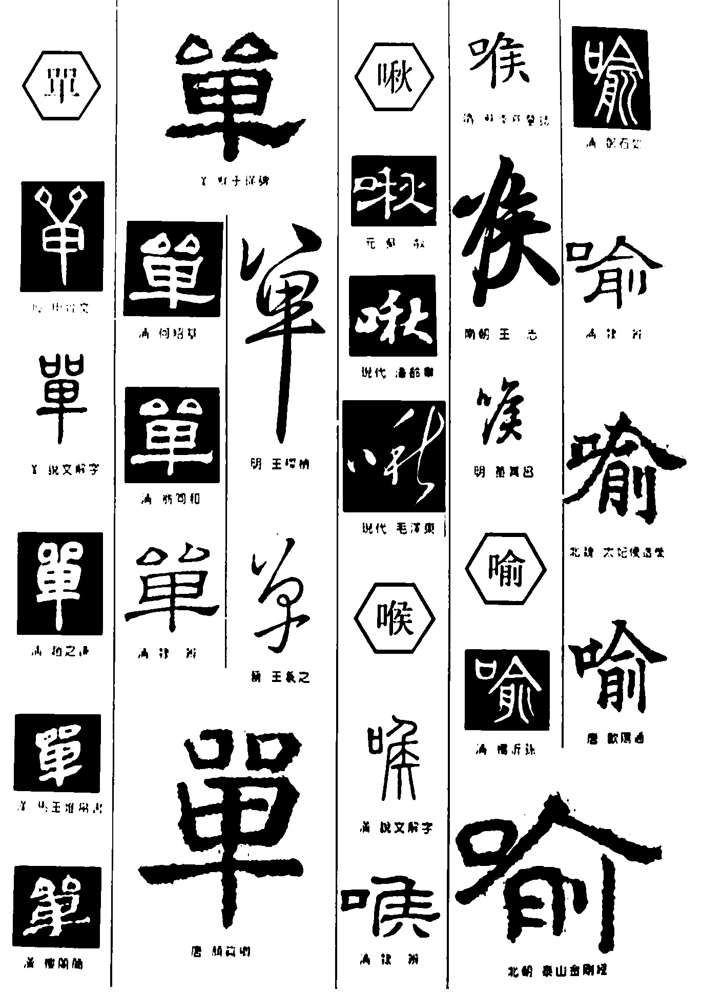 单啾喉喻