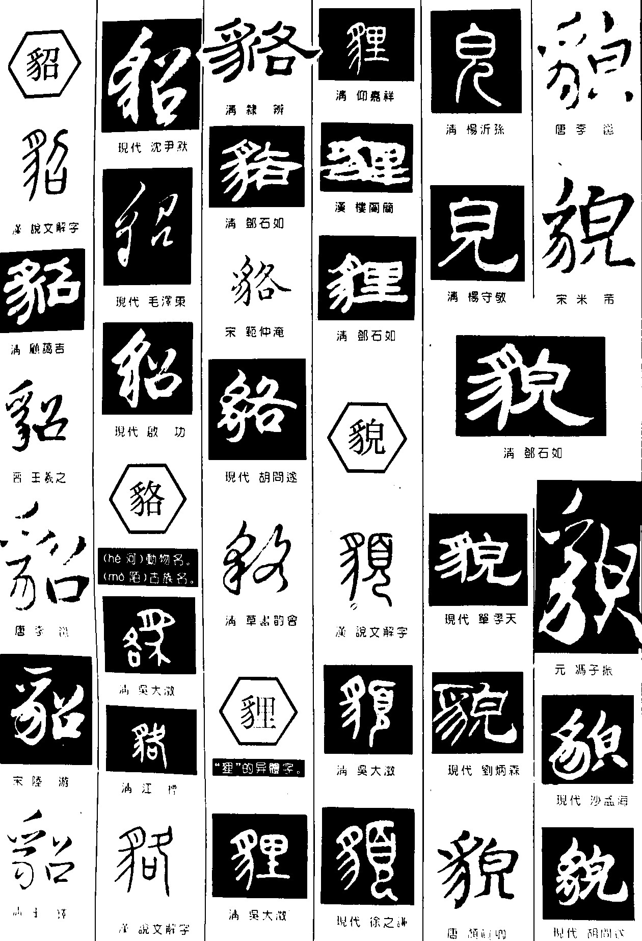 貂貉貍貌